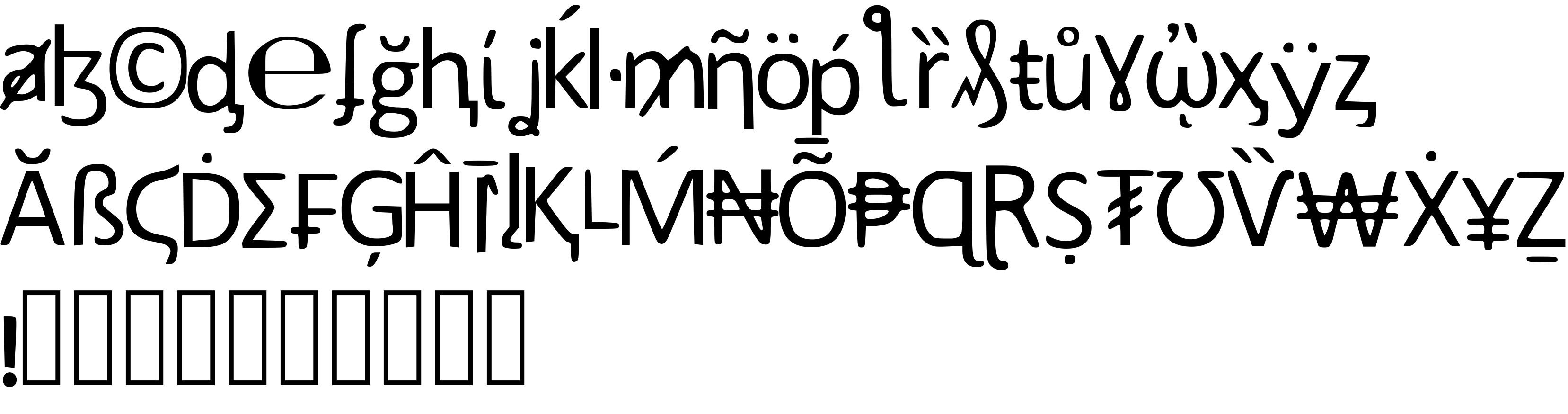 Preview font SymbolsFont