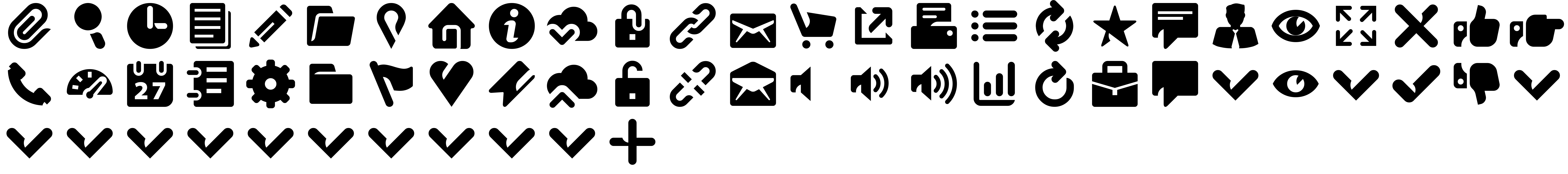 Preview font Breezi Icon Set