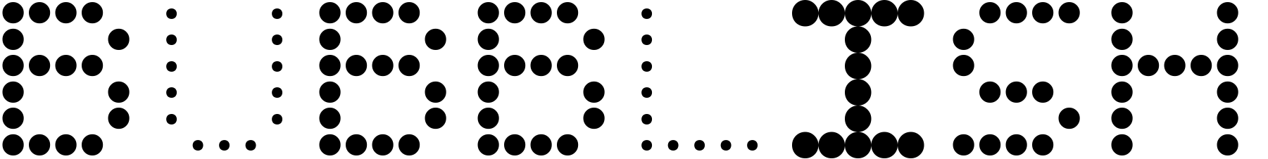 Font BUBBLISH