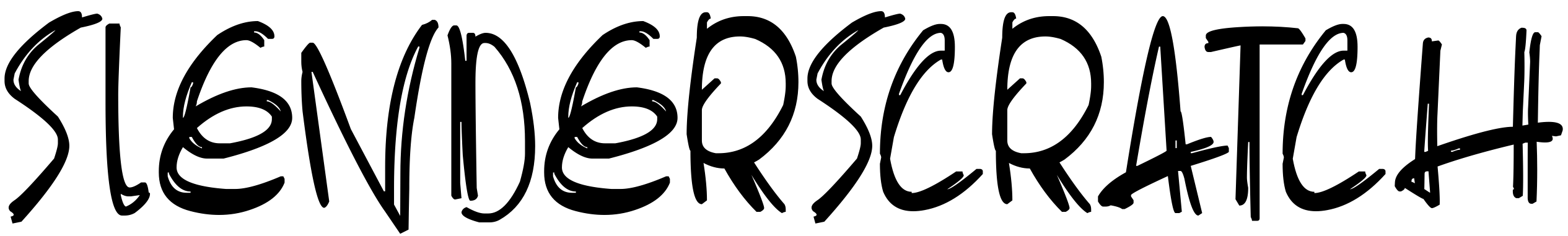 Font Slenderscratch