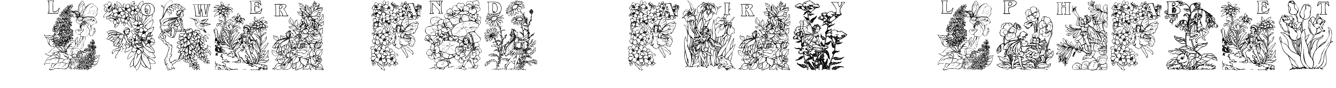 Font Flower and Fairy Alphabet