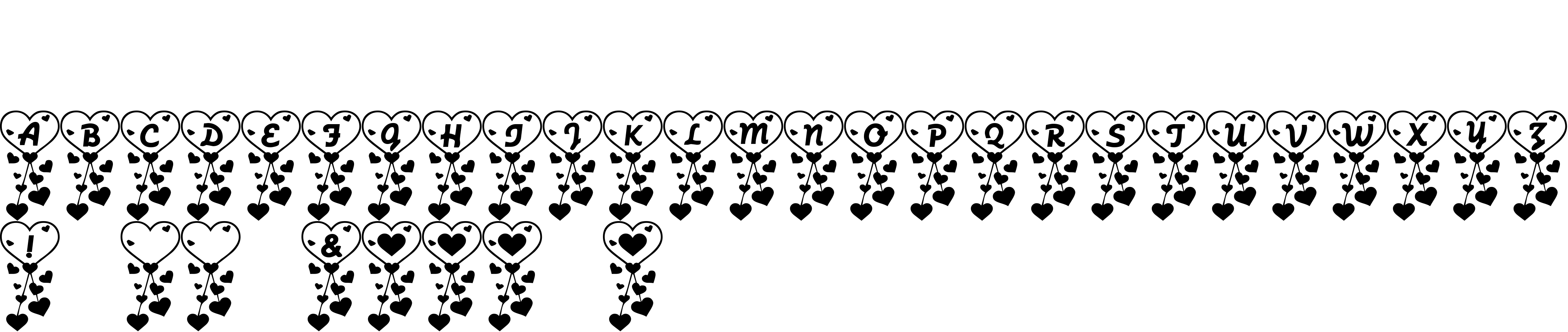 Preview font RMHeart2