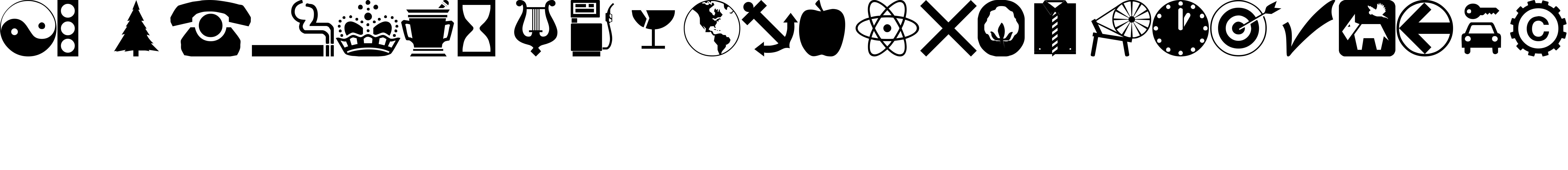 Preview font wmsymbols