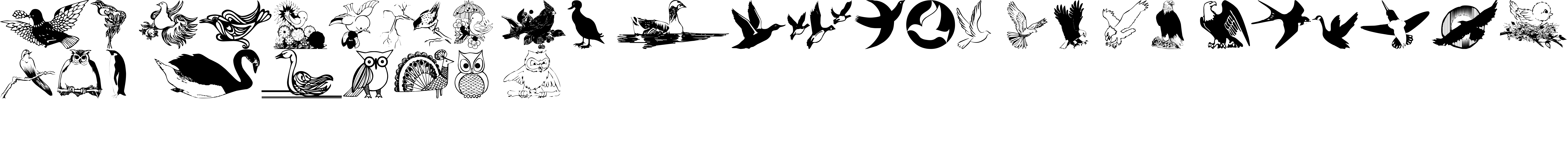 Preview font wmbirds1