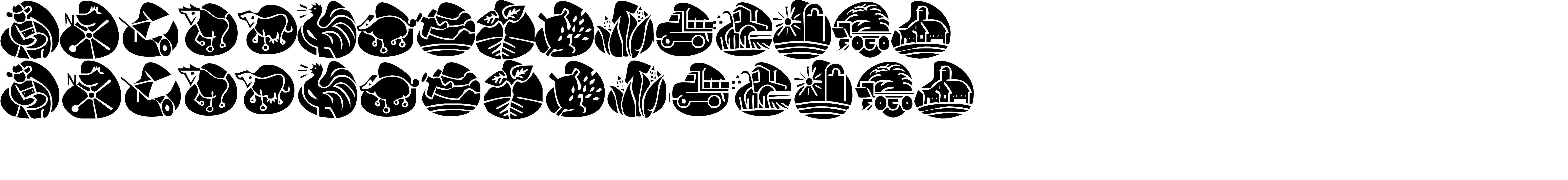 Preview font KR Back On The Farm