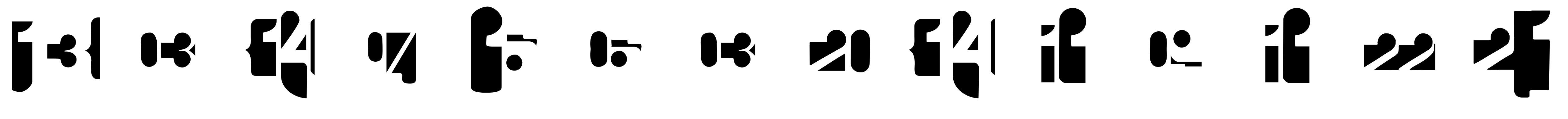 Font CalendarDigits