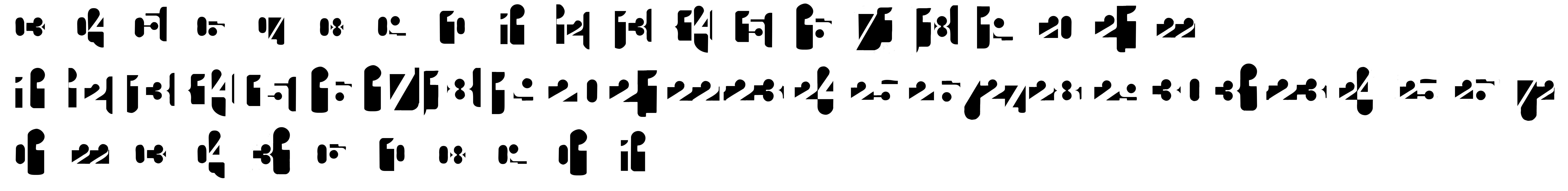Preview font CalendarDigits