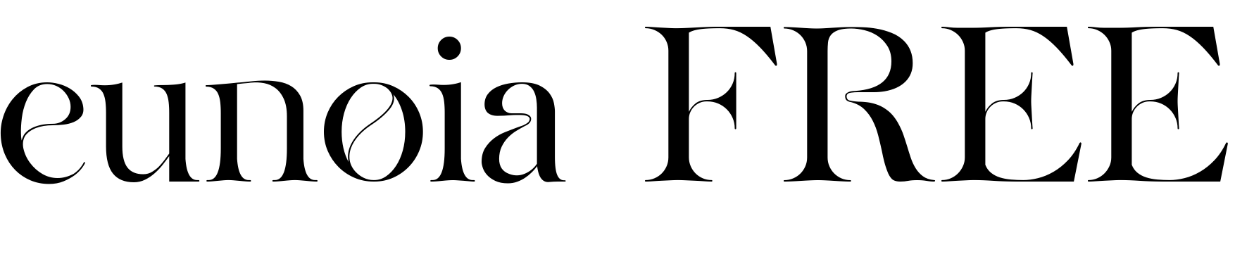Font eunoia FREE