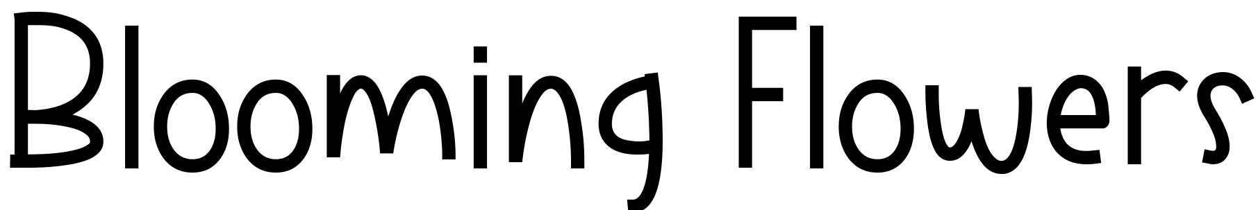Font Blooming Flowers