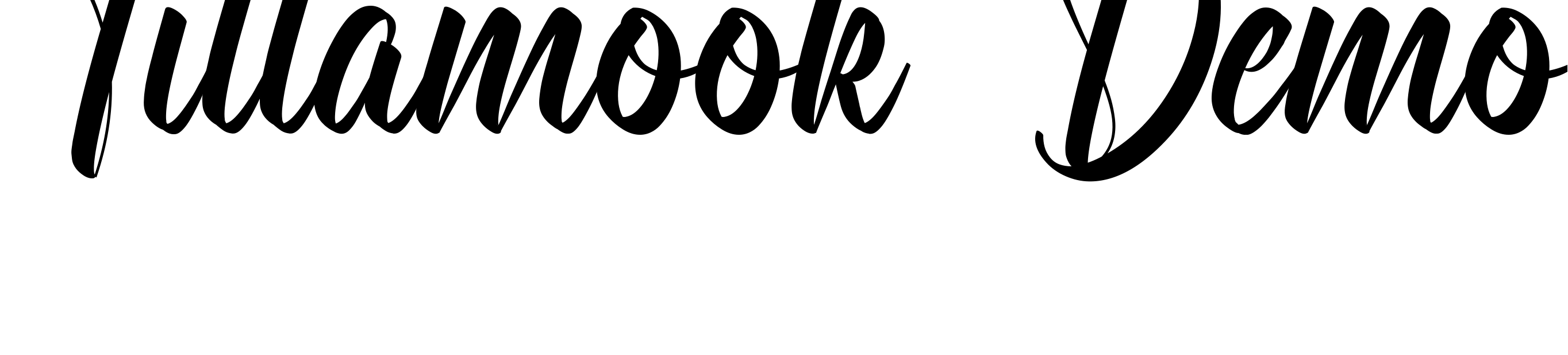 Font Tillamook Demo