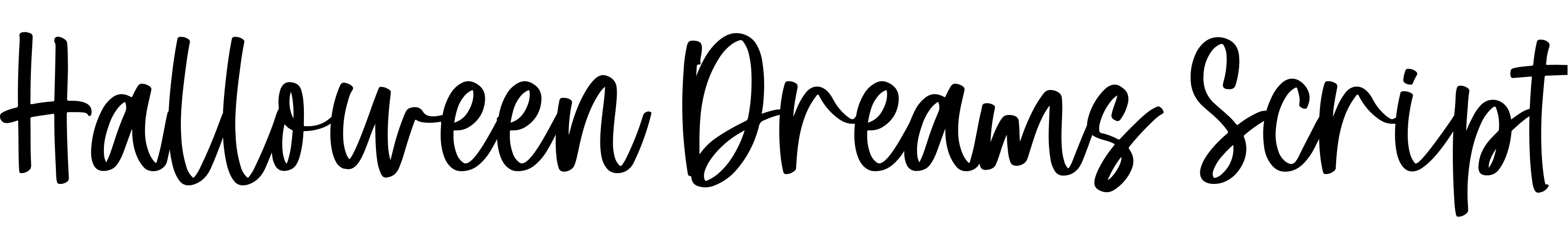 Font Halloween Dreams Script