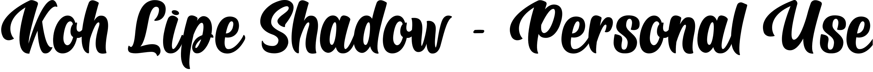 Font Koh Lipe Shadow - Personal Use