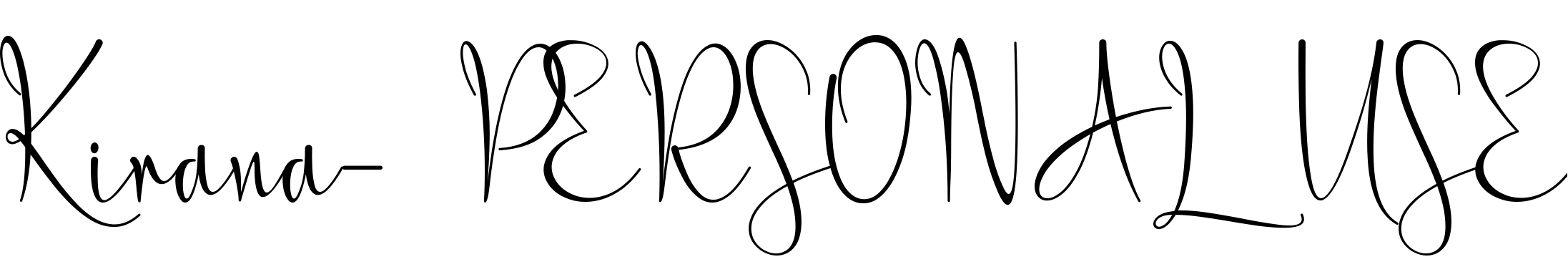 Font Kirana- PERSONAL USE