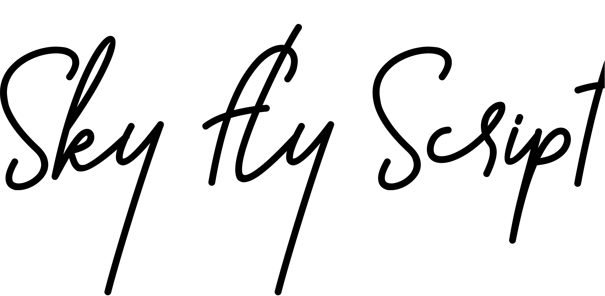 Font Sky Fly Script