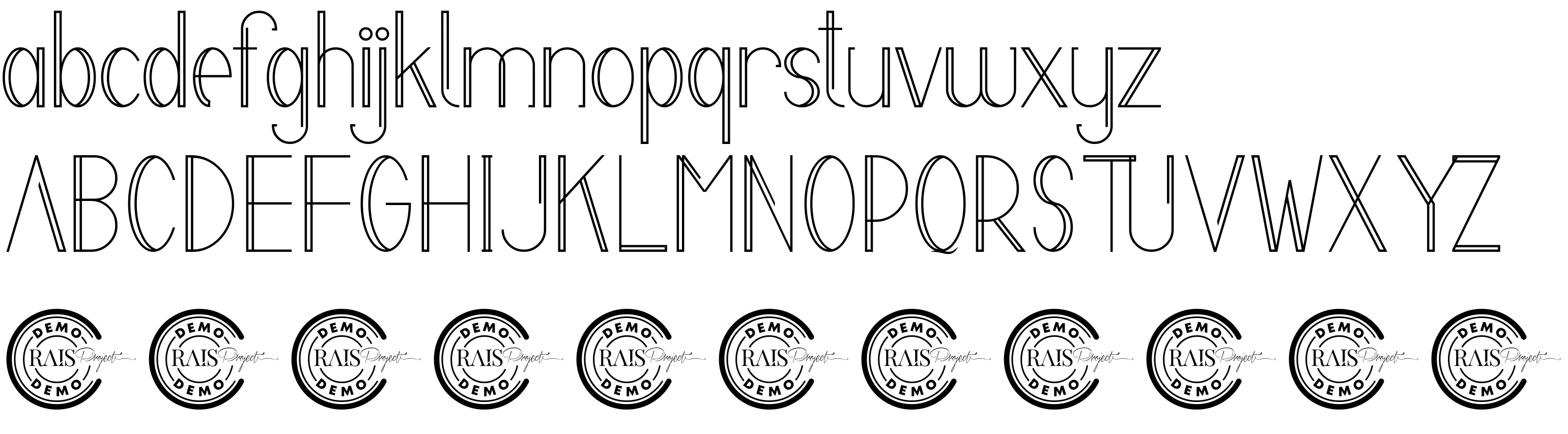 Preview font Melati Demo