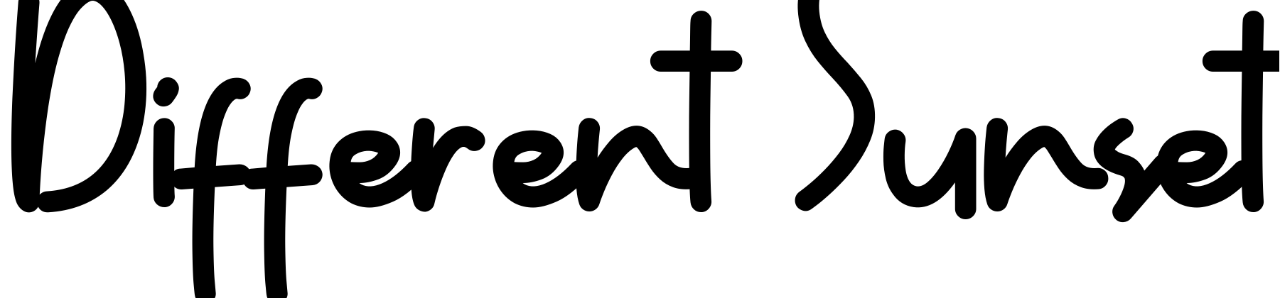 Font Different Sunset
