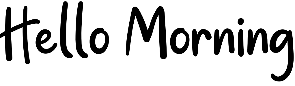 Font Hello Morning