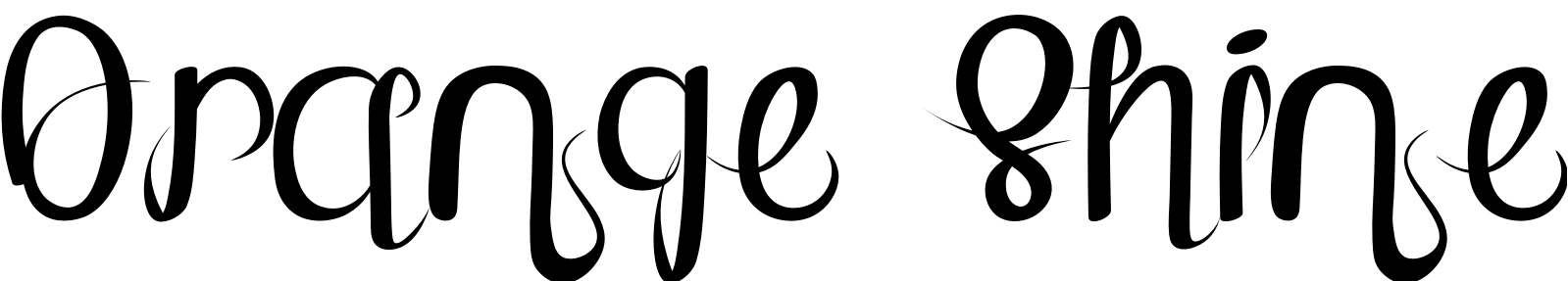Font Orange Shine