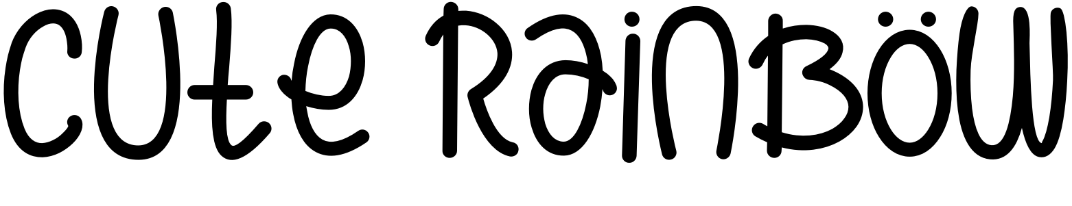 Font Cute Rainbow