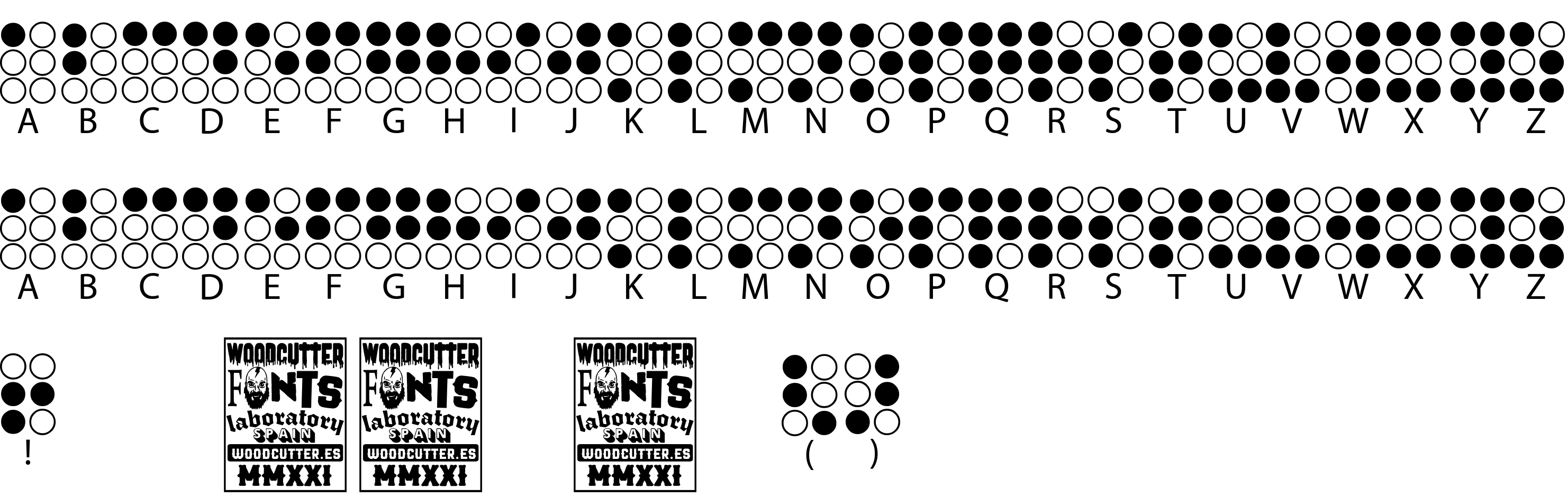 Preview font Braille Alphabet