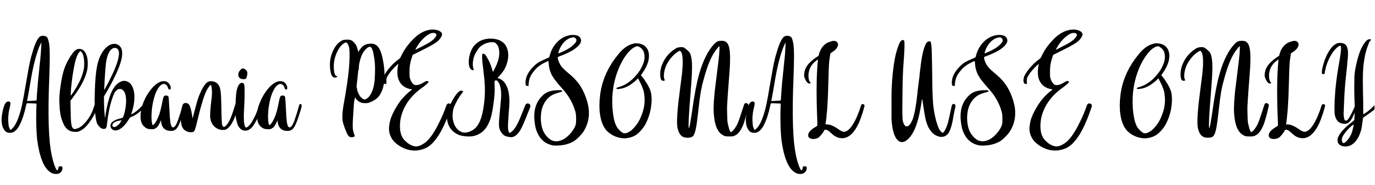 Font Albania PERSONAL USE ONLY
