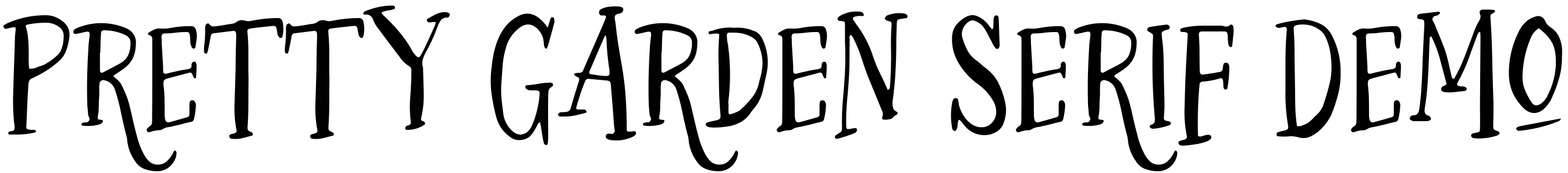 Font Pretty Garden Serif Demo