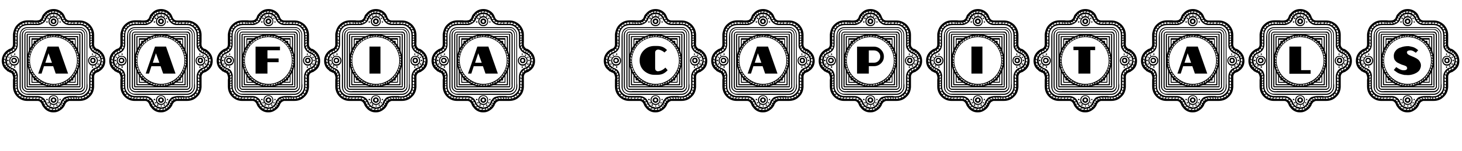 Font Aafia Capitals